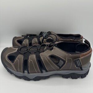 Eddie Bauer Men's Stewart Brown Leather Sandals / Shoes Size 11 NEW!!!